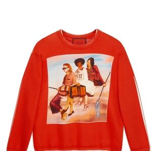 Gucci Vibrant Red Graphic Crewneck